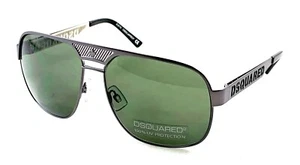 Dsquared2 DQ0137 DQ 0137 20N Grey/Green Sunglasses 59-14-140 - Picture 1 of 6