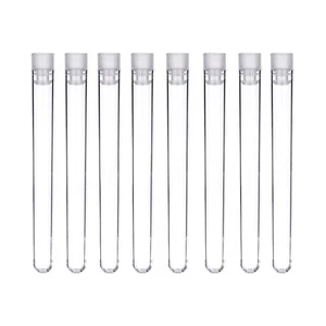 50 x Kunststoff Reagenzgläser mit Kappen 20ml - perfekt für Partygefälligkeiten / Schüsse - Bild 1 von 6