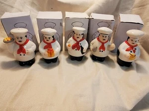 Reader's Digest Set of Five Ceramic Chef Spice Jars - Vintage 1980's - Bild 1 von 6