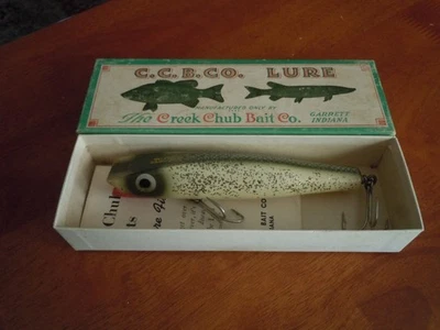 vtg saltwater lure Creek chub Salt Spin Darter #7718 w/box/catalog - Image 1 of 4