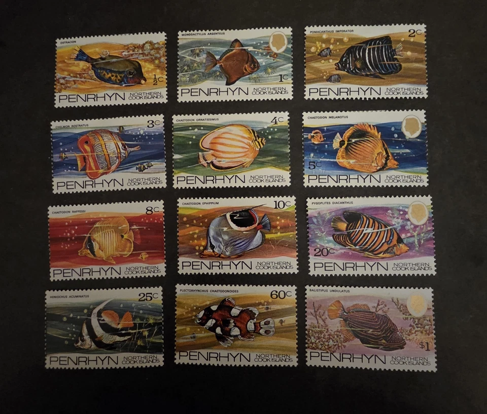 Penrhyn Cook Islands Fish Stamp Lot Unused MH OG T18406 - Image 1 of 1