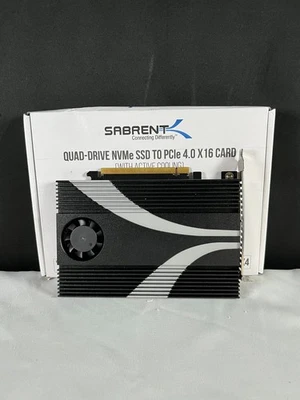 Sabrent EC-P4BF Quad-Drive NVMe SSD To PCIe 4.0 X 16 Card With Active Cooling - Image 1 of 4