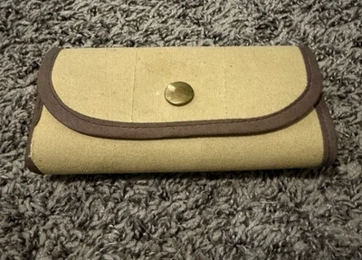 Cortland Canvas & Leather Fly Wallet Shearling Lined 6x3” Vintage Fly Fishing - Image 1 of 4