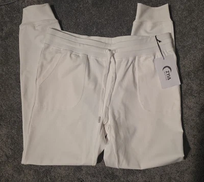 NUEVO Con ETIQUETAS ZYIA, Talla Grande, Joggers Para Mujer, Blanco Brillante Foto 1 de 4