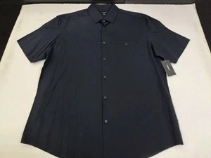 NWT Alfani Men's Short Sleeve Button-Up Modern Stretch Shirt Size L #6981 - Picture 1 of 10