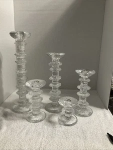 Timo Sarpaneva Iittala 'Festivo' Candleholder Set of 5 All Signed But The 6 In - Picture 1 of 11