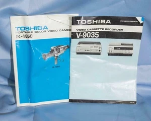 Toshiba IK-1850 Camera & VCR V-9035 Instructions Manual  - Picture 1 of 1