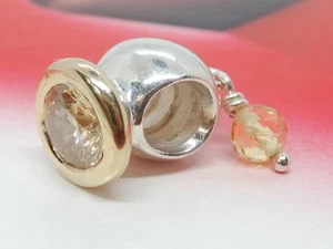 Pandora Silver & 14k Hanging Buttercup Bead 790391CCZ *RETIRED* - Picture 1 of 15