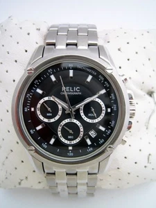 RELIC WATCH BY FOSSIL GRANT ZR66032 MENS STAINLESS STEEL CHRONOGRAPH GENUINE - Picture 1 of 9