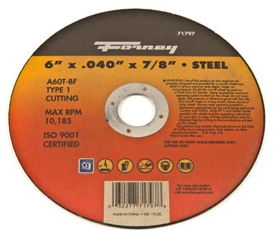 Cutting Wheel, Type 1, 6-In. - 71797 - Image 1 of 1