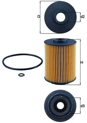 OX 356D MAHLE Oil Filter for VW - Image 1 of 2
