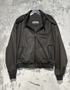 Members Only Jacket Mens Sz M 44 Black Bomber Racer Full Zip Pockets 80s VTG - Picture 1 of 7