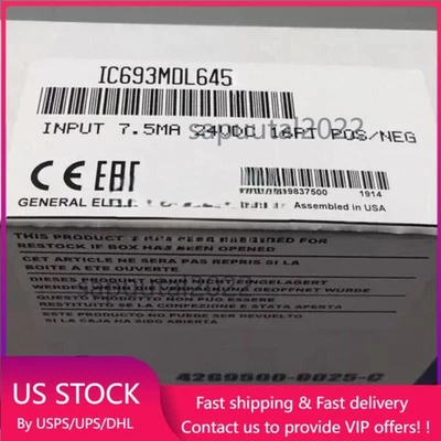New Factory Sealed GE IC693MDL645 Fanuc Input Module IC693MDL645 - Image 1 of 4