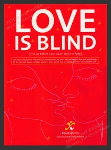 XseeksY Relationship Network "Love is Blind" 2000s Print Advertisement Ad 2000 - Picture 1 of 1