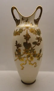 Seltene antike vergoldete Royal Crown Derby Fine Bone China Vase botanische Bänder - Bild 1 von 12