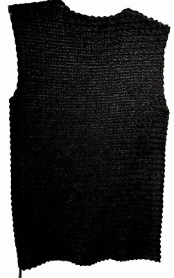 Camiseta sin mangas Nicola Crinkle Popcorn XL negra elástica de colección Goth Witch Core clásica Foto 1 de 4