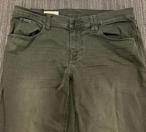 Empyre Jeans Mens 34x31 Green Denim Skeletor Distress Skater Grunge Goth Pants - Picture 1 of 21