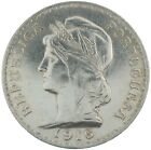 1916 Portugal 1 Escudo Large Silver Coin Liberty Head Very Good Condition Z710