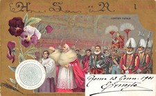 D0129) ROMA, ANNO SANTO 1900, CORTE PAPALE. VIAGGIATA.