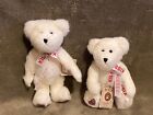 2 Boyds Bears Plush “Head Bean Collection” “Valentino ” NWT - Jointed, Kisses 