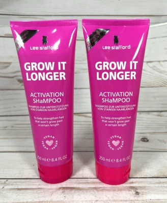Champú de activación más larga Lee Stafford Grow It 8,4 oz (paquete de 2) complejo de crecimiento profesional Foto 1 de 4