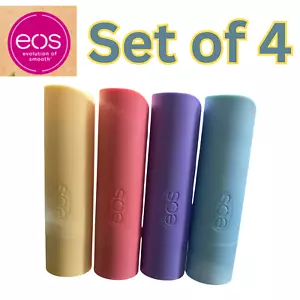 EOS Lippenbalsam Stick 4er Pack - Vanille, Erdbeere, Brombeere, Kokosnuss, feuchtigkeitsspendend - Bild 1 von 4