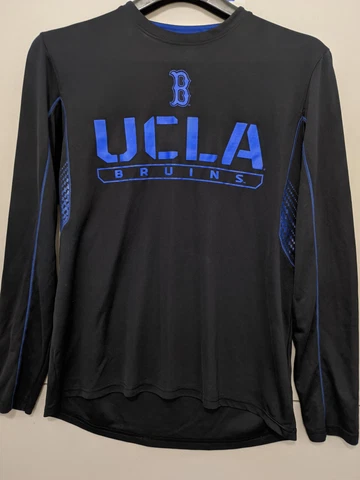 Under Armour Shirt Mens M Black Long Sleeve UCLA Bruins Initial B Heatgear Loose Cover