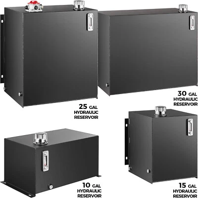 VEVOR Hydraulic Tank Steel Reservoirs 10/15/25/30 Gal w/ Oil Lever/ Temper Gauge Foto 1 de 4