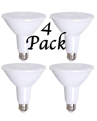 4 Pack Bioluz LED Dimmable PAR38 120W (uses 13 Watts) 1050 Lumen 3000K UL Listed - Image 1 of 4