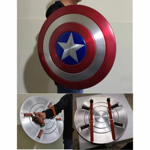 Captain America 1:1 Scale Shield Model Aluminium Alloy Painted Toy For Cosplay  - Bild 1 von 12