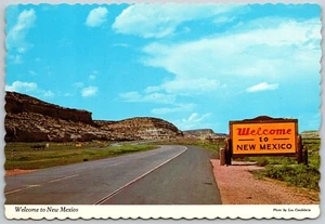 Postcard Welcome to New Mexico Roadside Road Sign NM - Picture 1 of 2