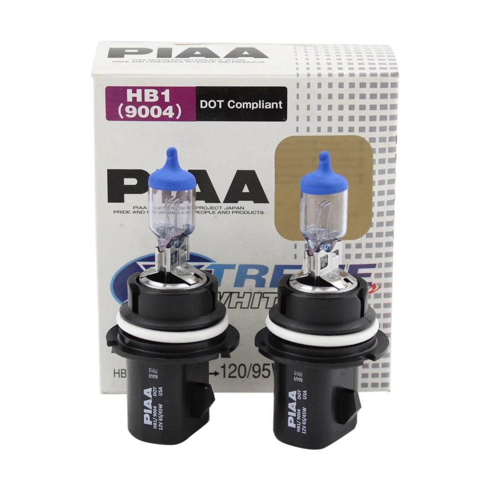 PIAA 19614 Pack de 2 Bombillas Halógenas HB1 9004 XTreme Blanco Plus Paquete Doble Foto 1 de 4