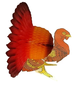 PAPIER TÜRKEI TISCHDEKORATION HERZSTÜCK THANKSGIVING WABE GROSS 10,5" - Bild 1 von 5