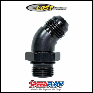Speedflow 45° -12 AN Male to -12 O-Ring Boss / Port Adapters Fitting 923-12 BLK - Picture 1 of 1