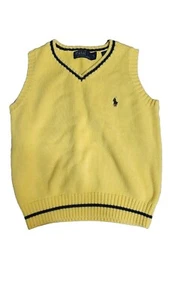 Kids Polo Ralph Lauren Yellow Vest Size 5 - Picture 1 of 3