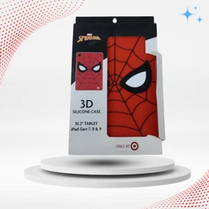 Marvel Spiderman iPad 10.2" Gen 7, 8 & 9 Silicone 3D Case Red Target Excl - Picture 1 of 3