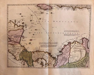 Central America,original map. Ottens,Amsterdam 1730-40 - Picture 1 of 2