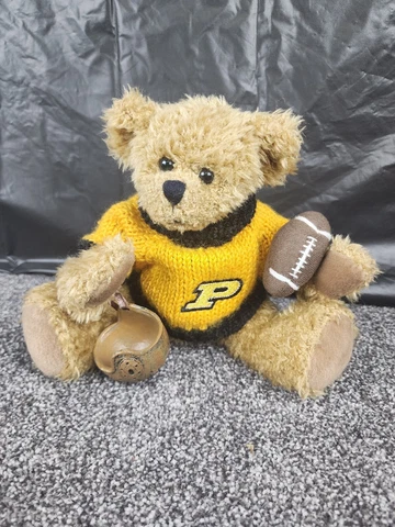 Purdue Boilermakers Ridgewood Collectible Stuffed Plush Bear Football and Helmet Cover