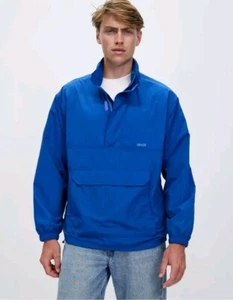 Levis NWT Windbreaker Mens XL Royal Blue Anorak Pullover Hoodie #I65WB - Picture 1 of 11