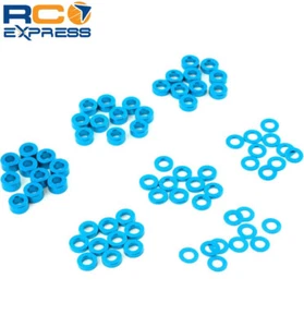 Yeah Racing 3x0.25/0.5/1.5/2/2.5/3mm Flat Washer Set (Blue) (70) YEA-YA-0390LB - Picture 1 of 1