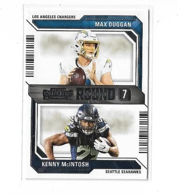 2023 Panini Contenders Football Round Numbers Max Duggan / Kenny McIntosh #25 - Image 1 of 2