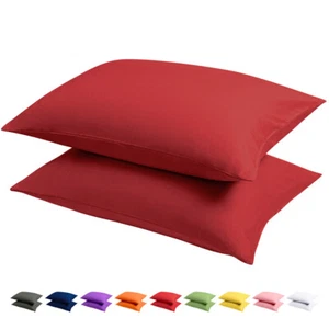 Juego de 2 Fundas de Almohada Estándar King Ultra Suave Funda de Almohada 24 Colores Disponibles - Imagen 1 de 81