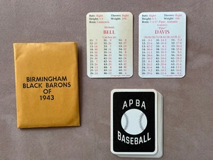 APBA 1943 Birmingham Black Barons NEGRO LEAGUE Baseball Great Team Set 1994 GTOP - Picture 1 of 1