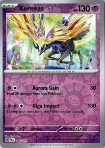 Juego de cartas coleccionables Pokémon Xerneas Xerneas Holograma inverso poco común - Imagen 1 de 2