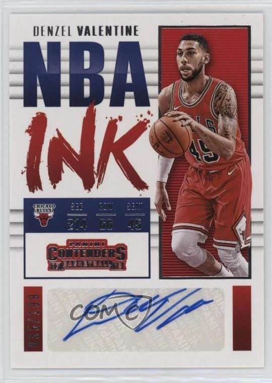 2017-18 Panini Contenders NBA Ink /199 Denzel Valentine #NI-DZV Auto - Image 1 of 2