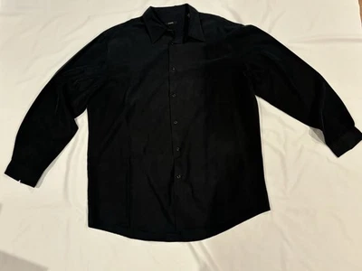 Alfani Long Sleeve Button Up Shirt Men’s XL Extra Large Black - Image 1 of 4
