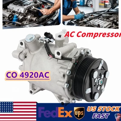AC Compressor For 2007-2014 Honda CR-V 2007-2012 Acura RDX 2.3L 13-15 ILX 2.4L Foto 1 de 4