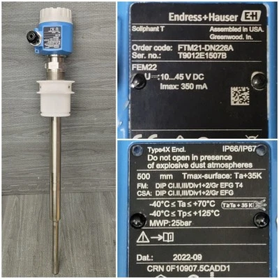 Endress+Hauser FTM21-DN626A Vibronic level switch Soliphant T - Image 1 of 4