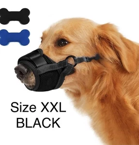 PawWares Dog Muzzle Soft Nylon Adjustable-Breathable-Drinkable | BLACK XX-LARGE - Picture 1 of 9