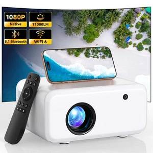 1080P 3D 4K 11000LMS Projector 5G WiFi Bluetooth Video Home Theater On Sale - Picture 1 of 12